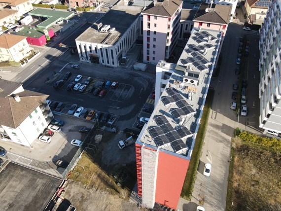 palazzo impianto fotovoltaico