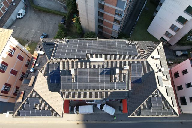 palazzo impianto fotovoltaico